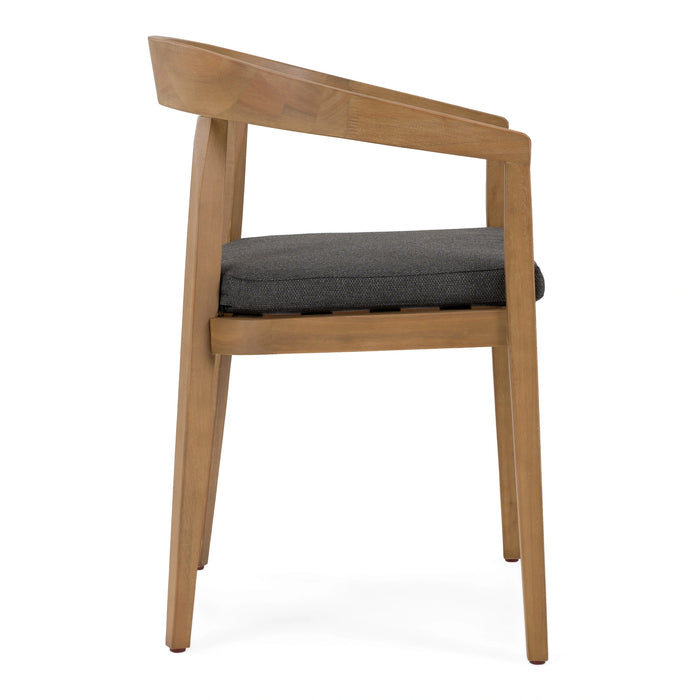 Sintra - Outdoor Grey Olefin + Eucalyptus Dining Chair