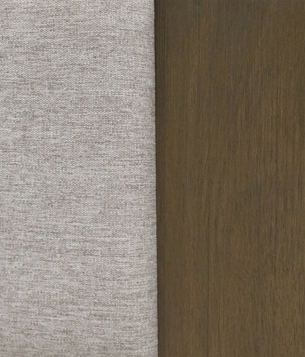 Fantasia - Contemporary Walnut & Grey Bed with Two Nightstands