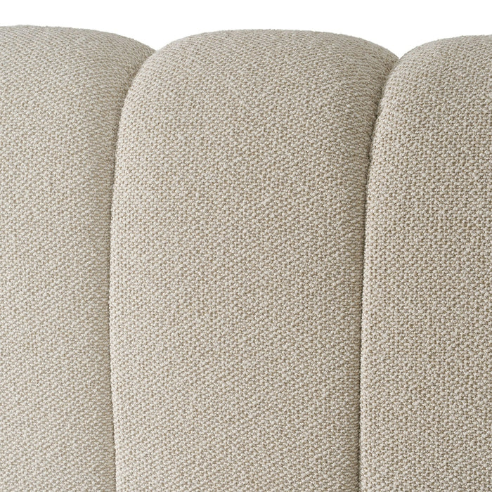 Harris - Modern Off-White Fabric Bed