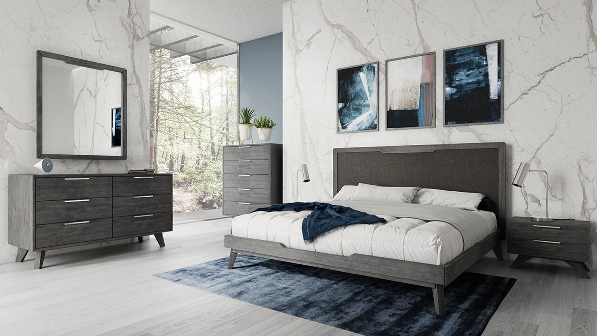 Soria Modern Grey Wash Bed