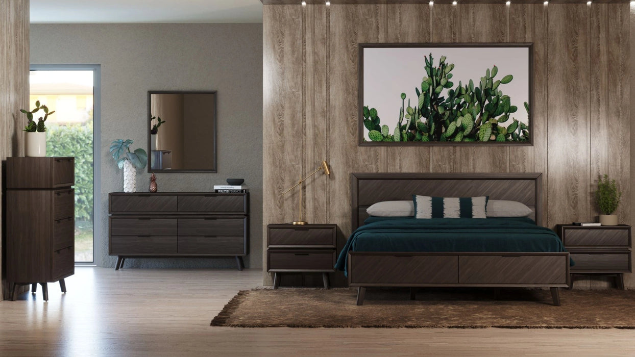 Roger - Mid-century Acacia Bed