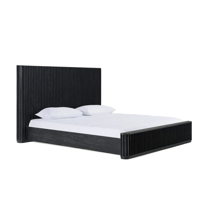 Fields - Modern Black Acacia Bedroom Set