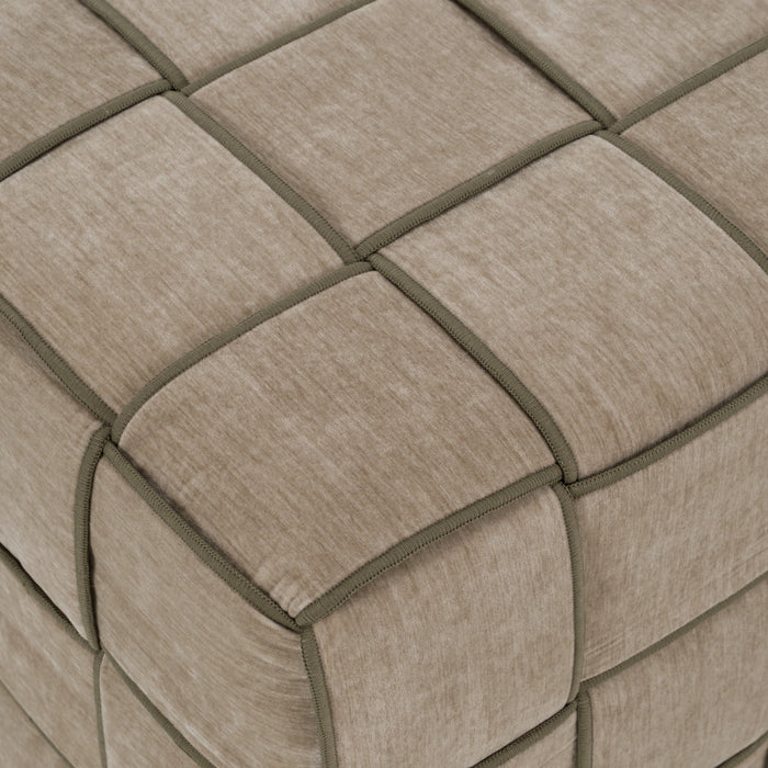 Rousey - Modern Taupe Fabric Bench