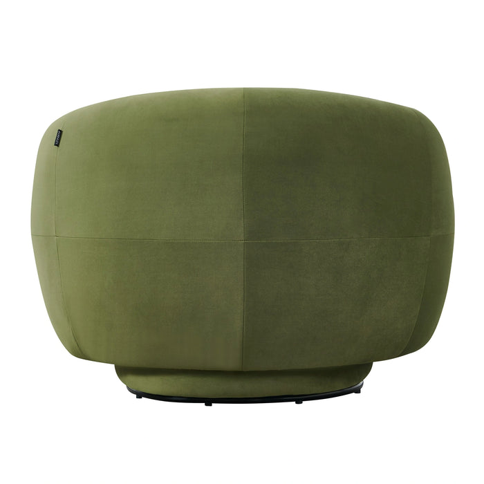 Andrew - Modern Green Fabric Swivel Accent Chair