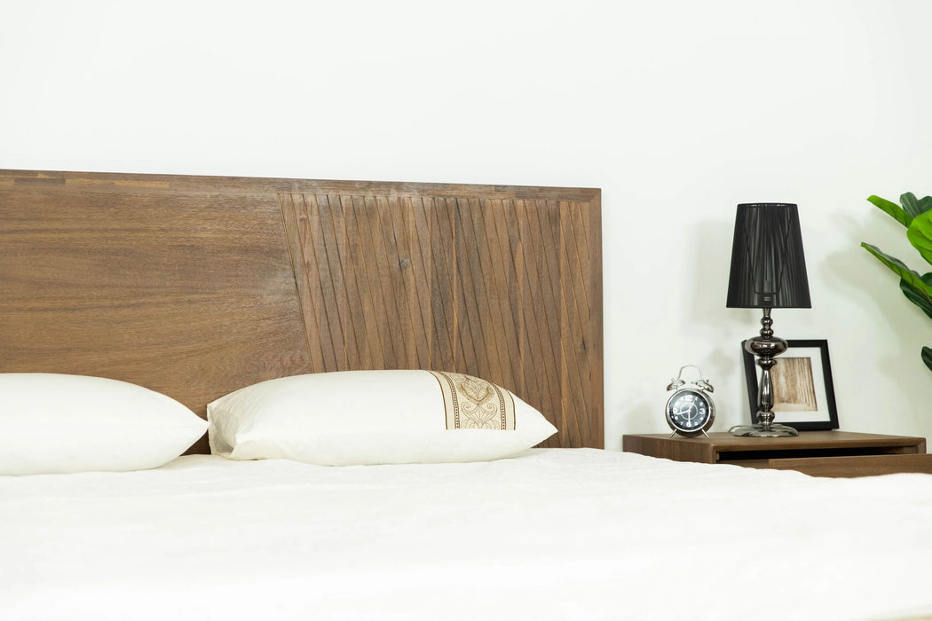Claire - Contemporary Walnut Bed