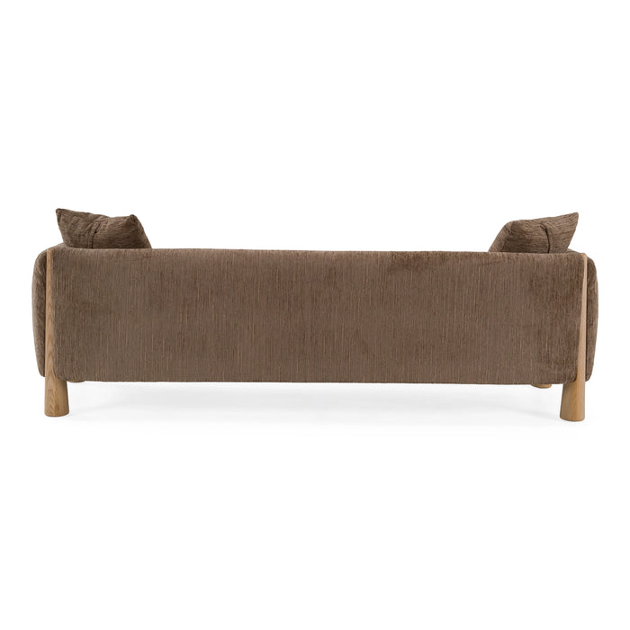 Voight - Contemporary Brown Fabric Sofa