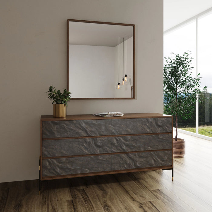 Metcalf - Mid-Century Walnut & Grey Bedroom Set