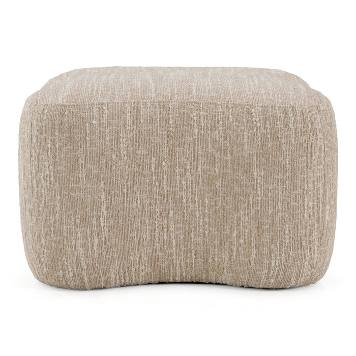 Spiro - Modern Beige Fabric Ottoman