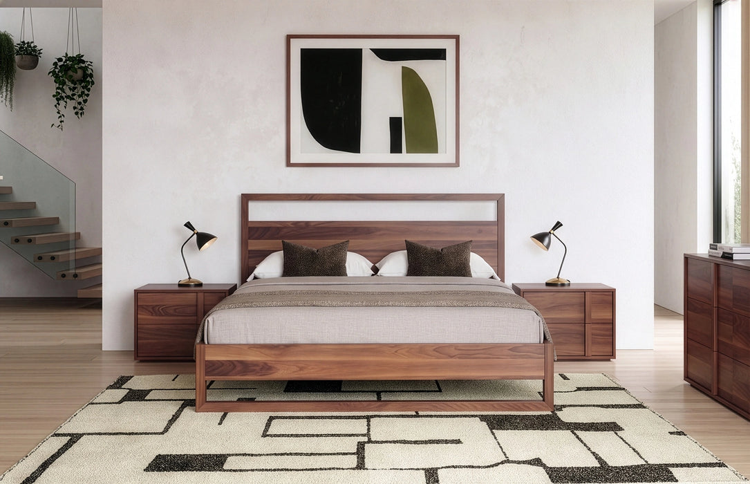 Berlin - Modern Walnut Bed
