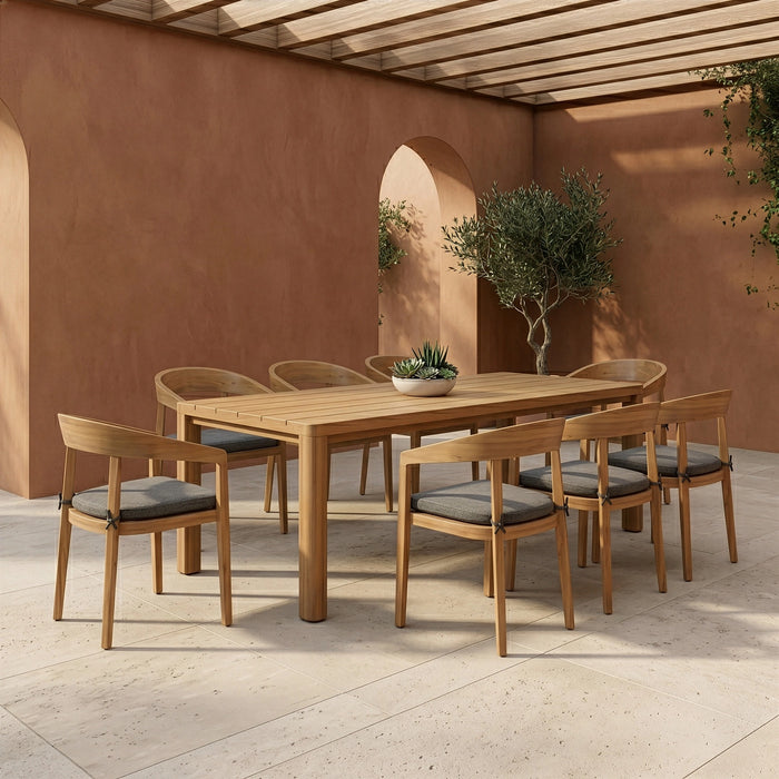 Sintra - Outdoor Grey Olefin + Eucalyptus Dining Chair