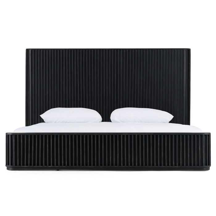 Fields - Modern Black Acacia Bed