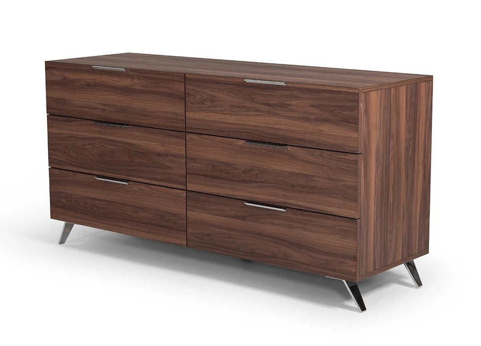 Brooklyn - Italian Modern Walnut 4-Piece Bedroom Set