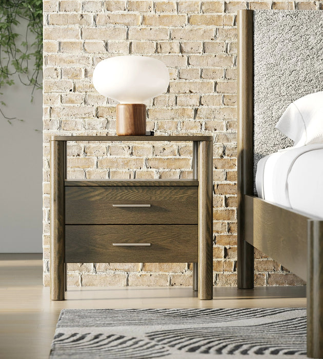 Carolina - Modern Grey Fabric + Wenge Bedroom Set