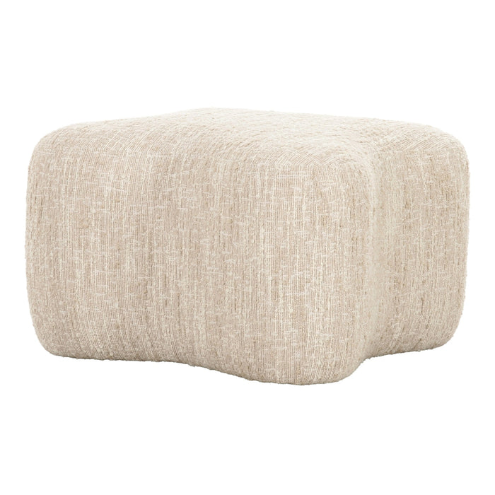 Spiro - Modern Beige Fabric Ottoman
