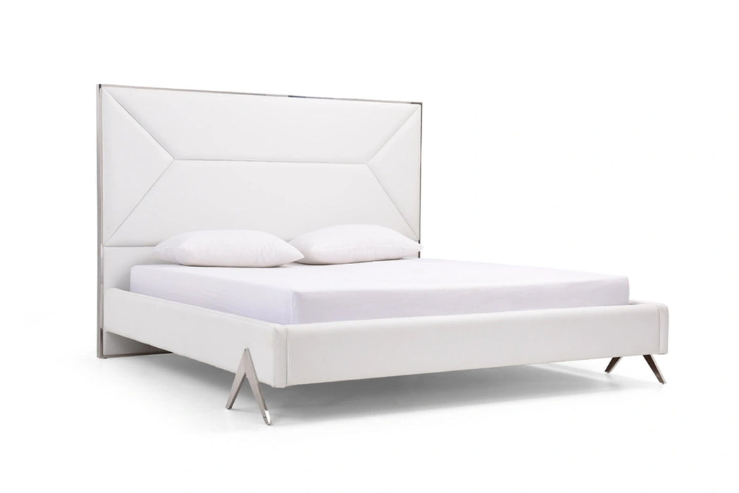 Candid Modern White Bed