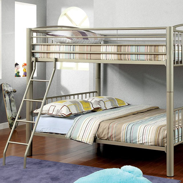 Lovia Metallic Gold Full/Full Bunk Bed image